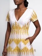 "Mwangaza" Short Sleeve Maxi Dress Promo