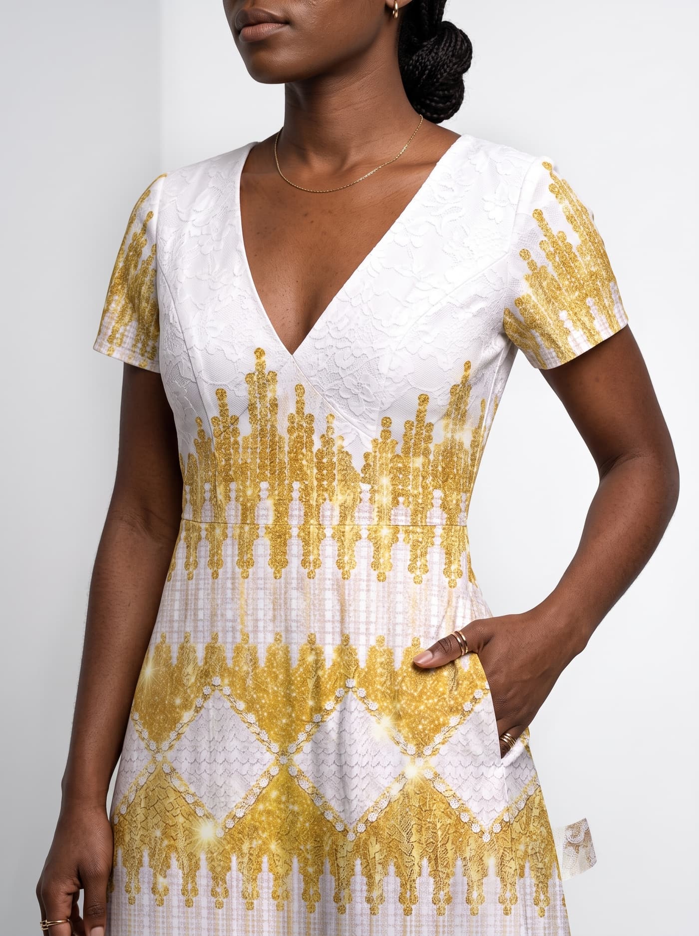 "Mwangaza" Short Sleeve Maxi Dress