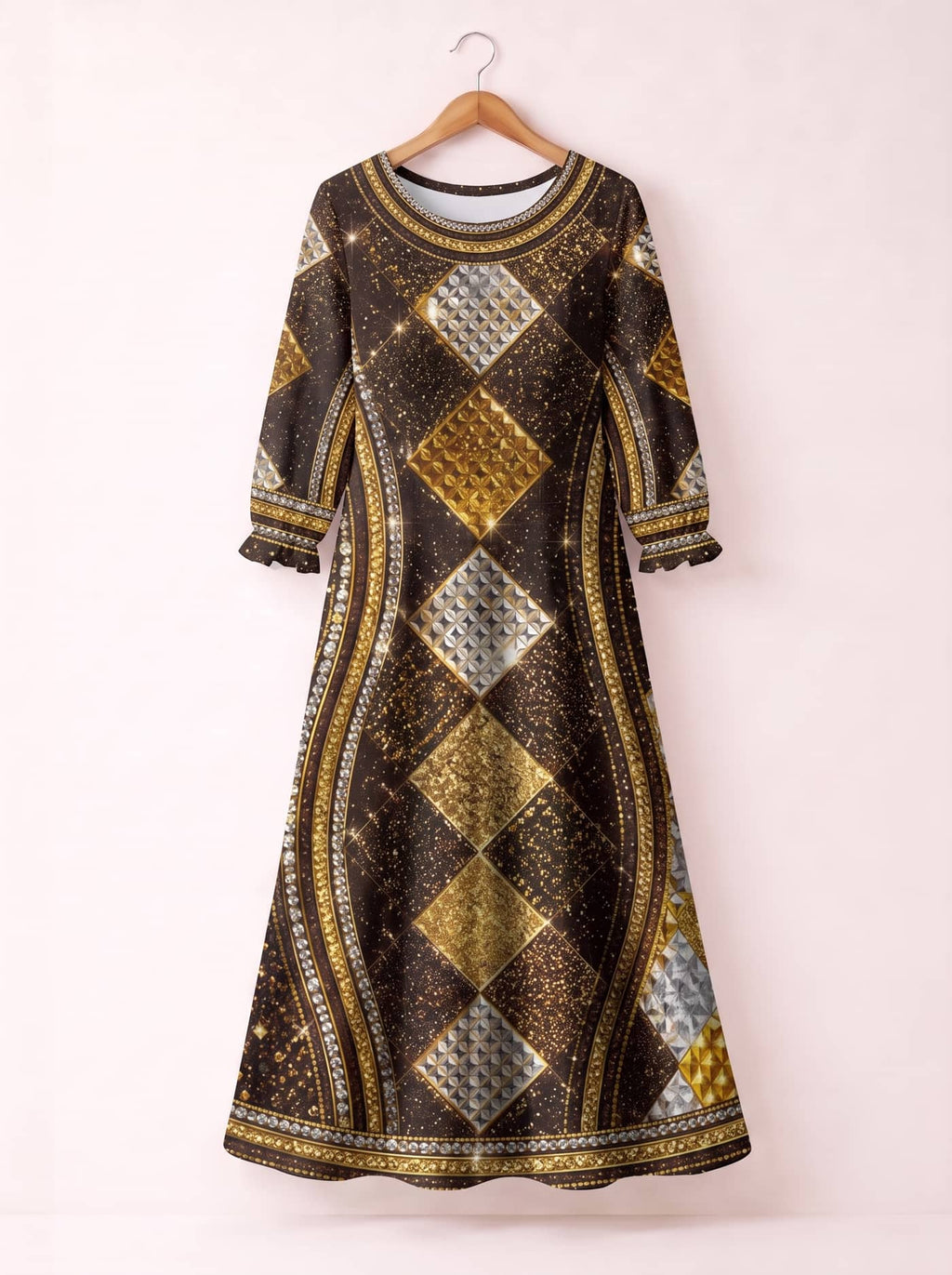 "Fataki" Long Sleeve Maxi Dress