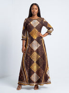 "Fataki" Long Sleeve Maxi Dress