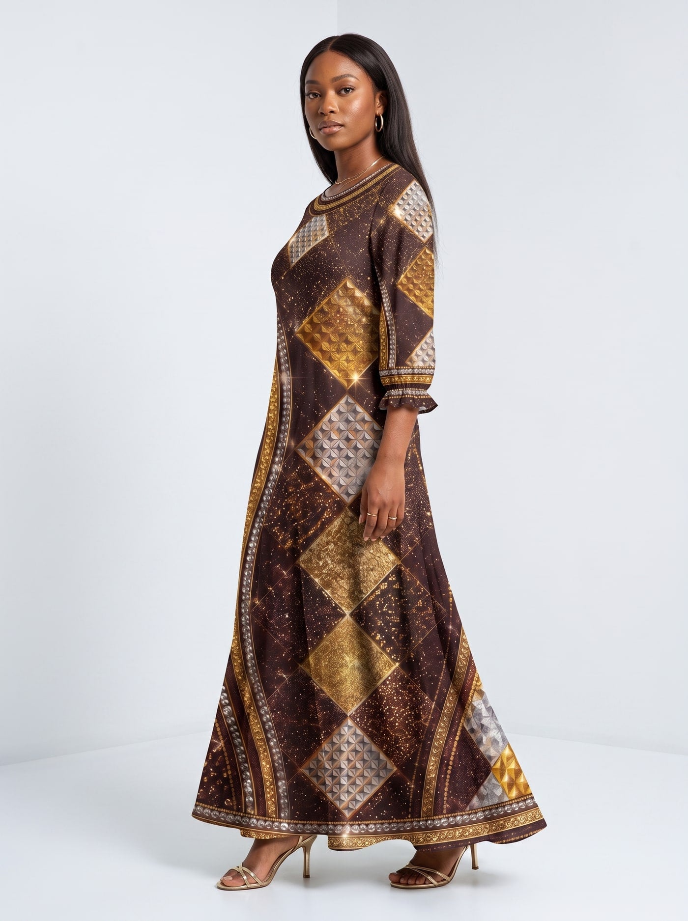 "Fataki" Long Sleeve Maxi Dress
