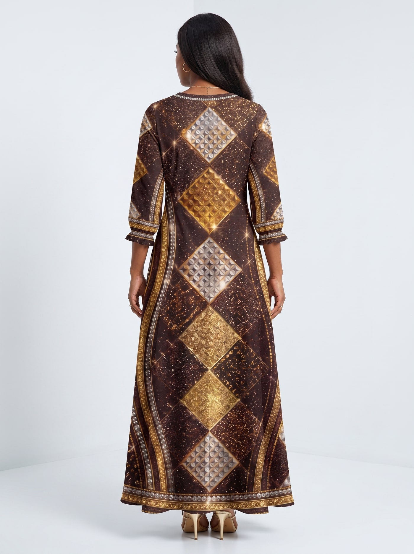 "Fataki" Long Sleeve Maxi Dress
