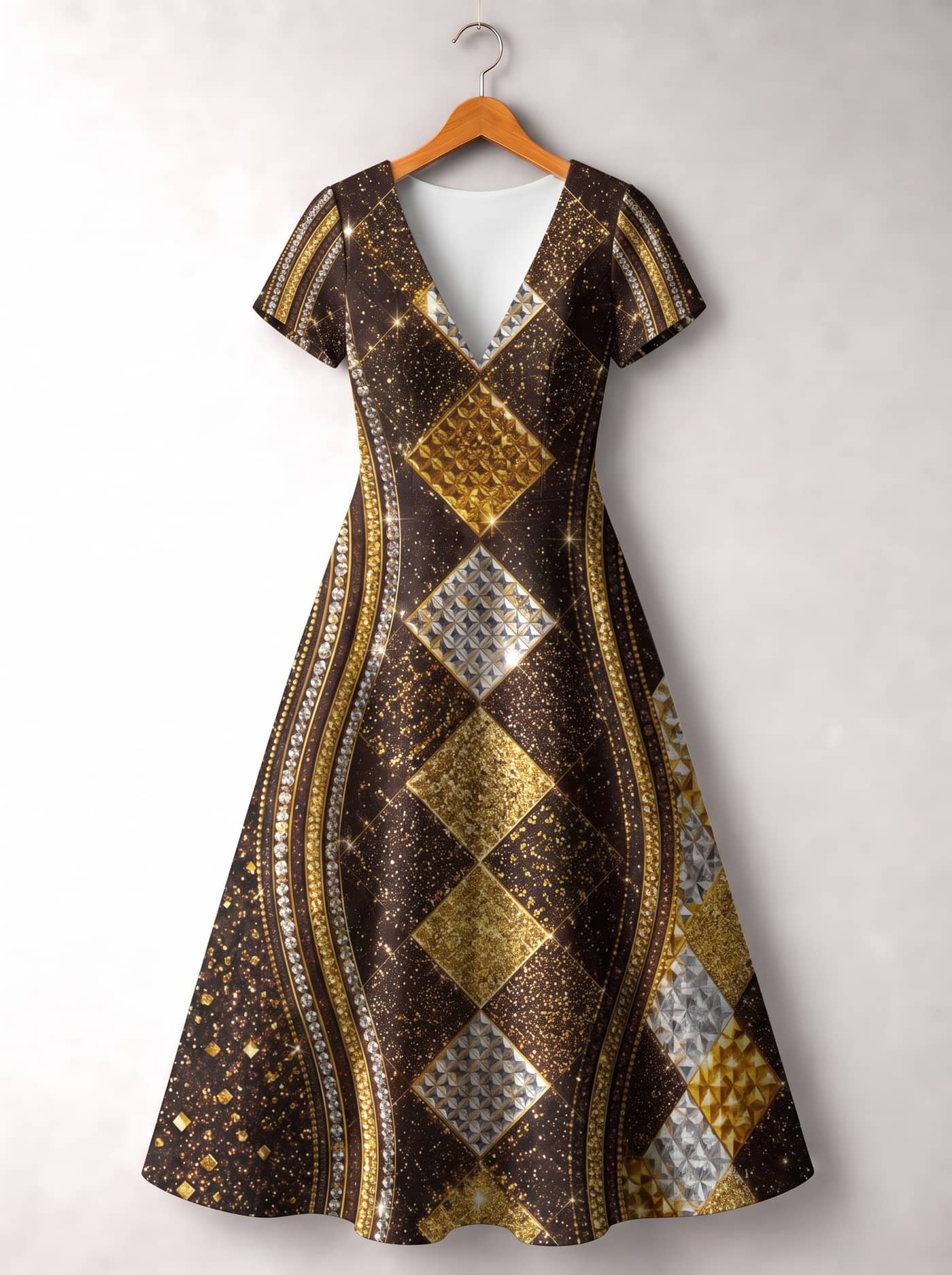 "Fataki" Short Sleeve Maxi Dress