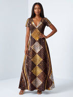 "Fataki" Short Sleeve Maxi Dress Promo