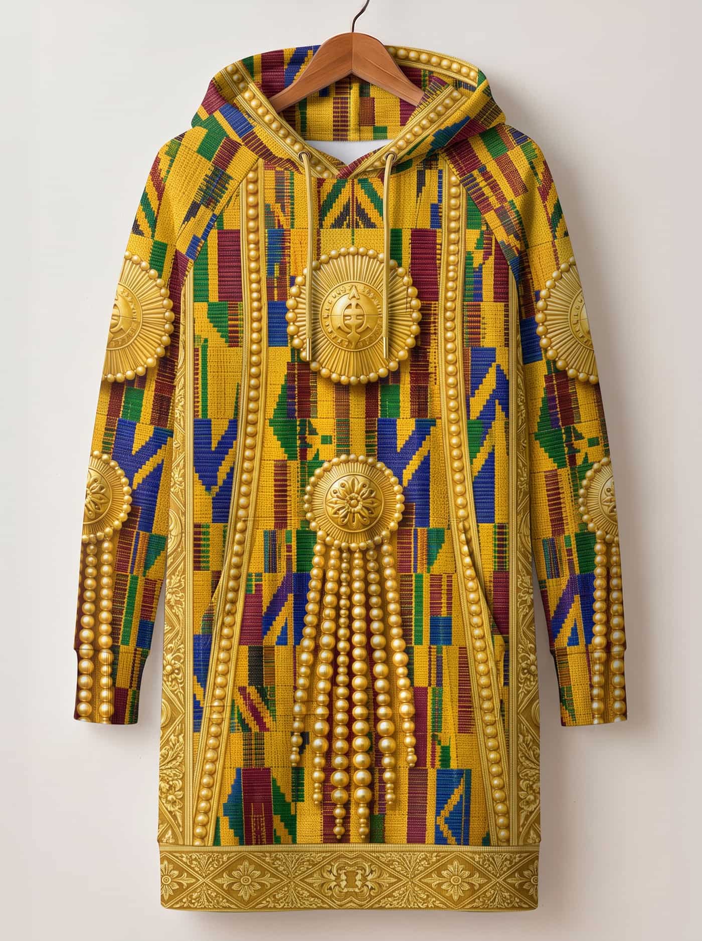 "Kente" Hoodie Dress