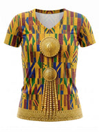 "Kente" V-Neck T-Shirt