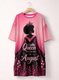 "August Queen Pink" Sleep Tee