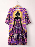 "August Queen Purple Bloom" Sleep Tee