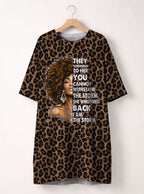 "Unstoppable" Brown Leopard Sleep Tee