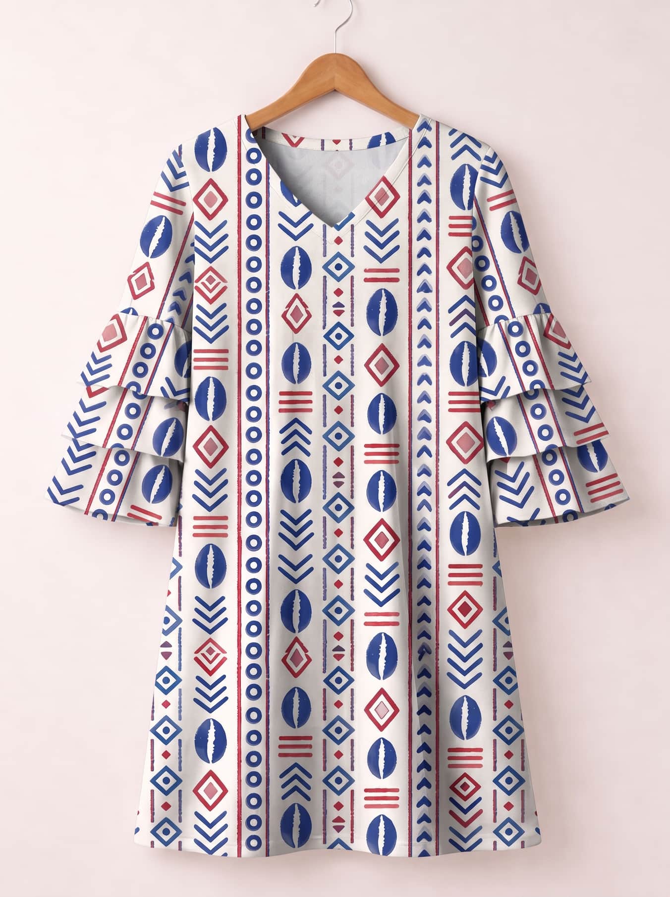"Uhuru" Stacked Ruffle Sleeve Dress
