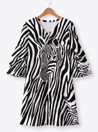 "Punda" Stacked Ruffle Sleeve Dress