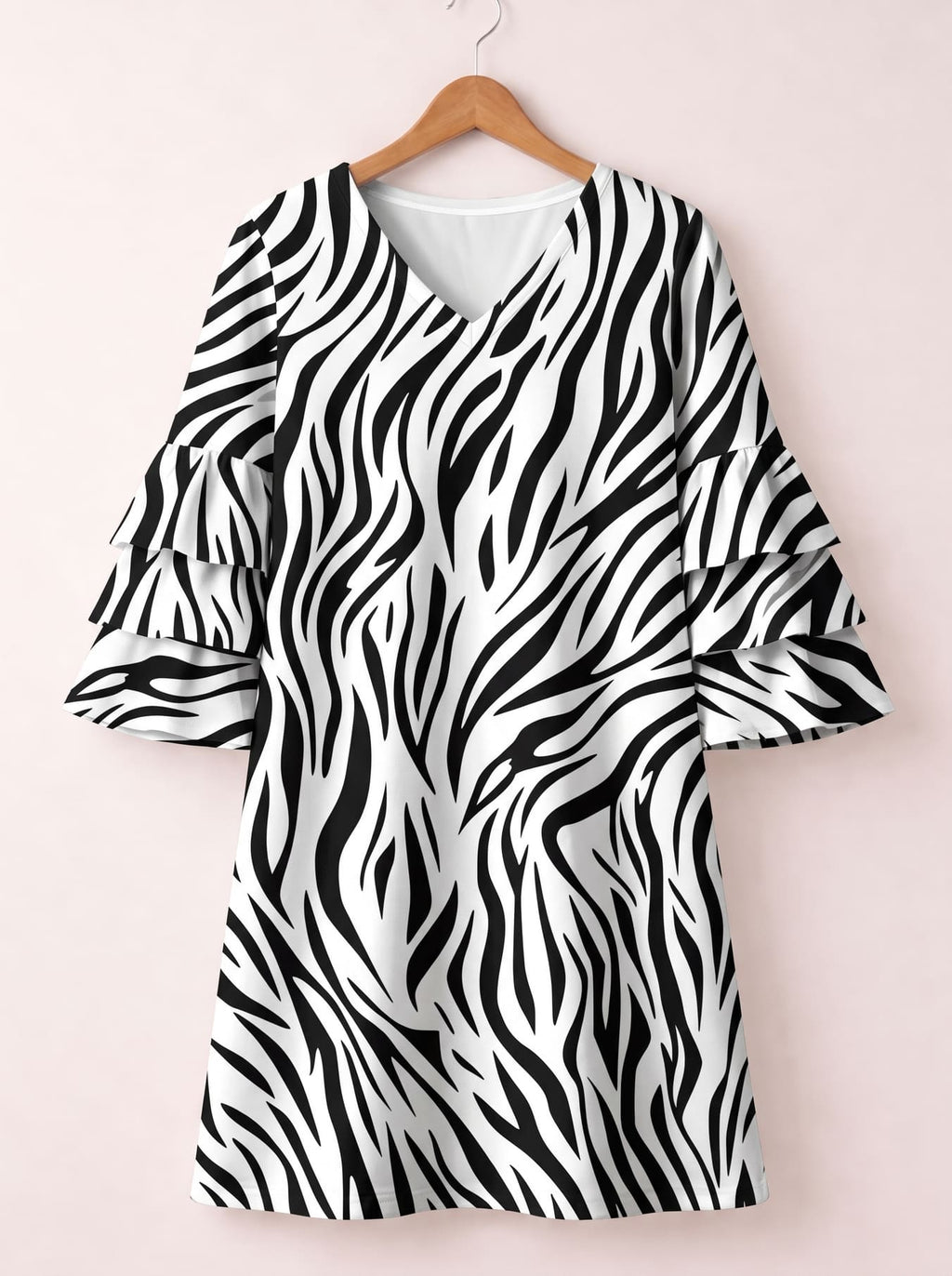 "Milia" Stacked Ruffle Sleeve Dress