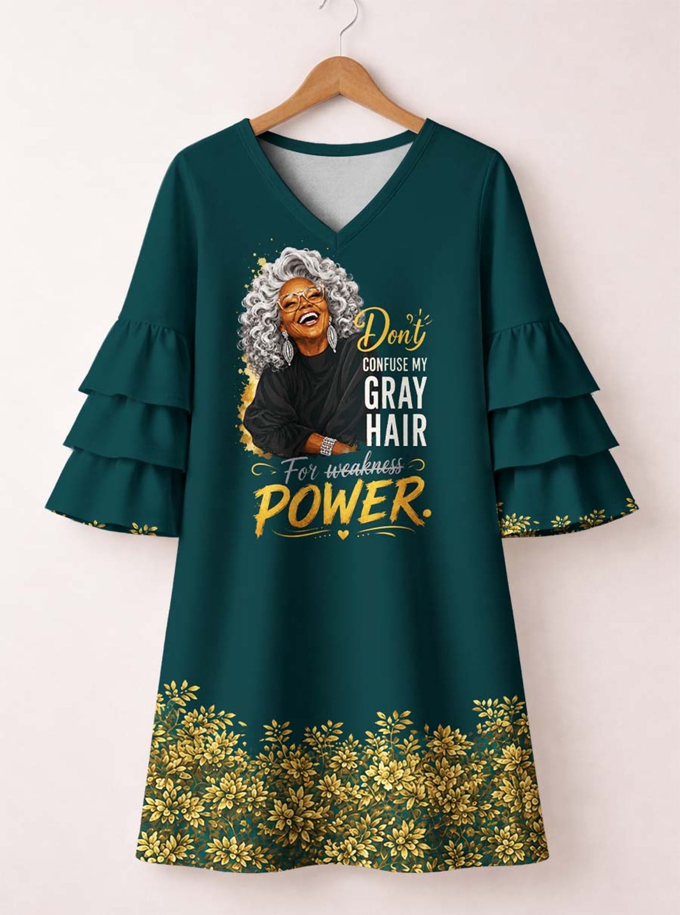 "Imara" Stacked Ruffle Sleeve Dress