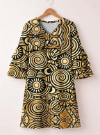 Sahara Stacked Ruffle Sleeve Dress Promo