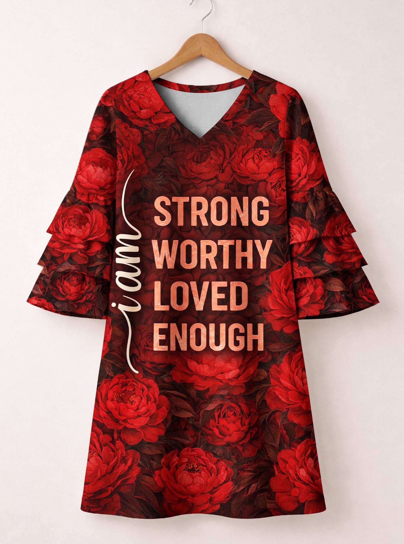 "Tosha" Stacked Ruffle Sleeve Dress