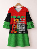 Unapologetic Stacked Ruffle Sleeve Dress