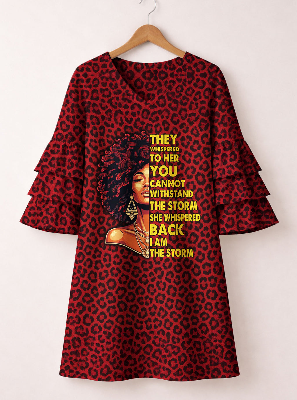 "Unstoppable" Stacked Ruffle Sleeve Dress
