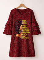 "Unstoppable" Stacked Ruffle Sleeve Dress