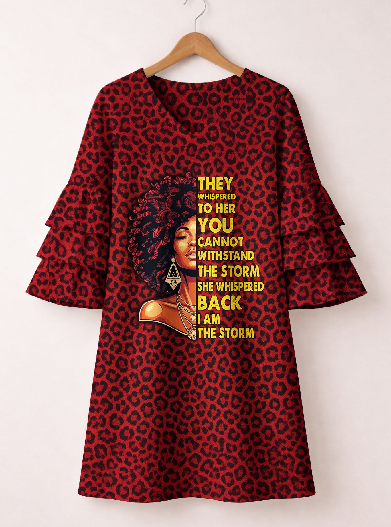 "Unstoppable" Stacked Ruffle Sleeve Dress