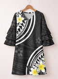 "Melia" Stacked Ruffle Sleeve Dress