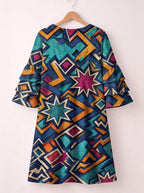 "Nuru" Stacked Ruffle Sleeve Dress
