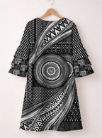 "Hoku" Stacked Ruffle Sleeve Dress