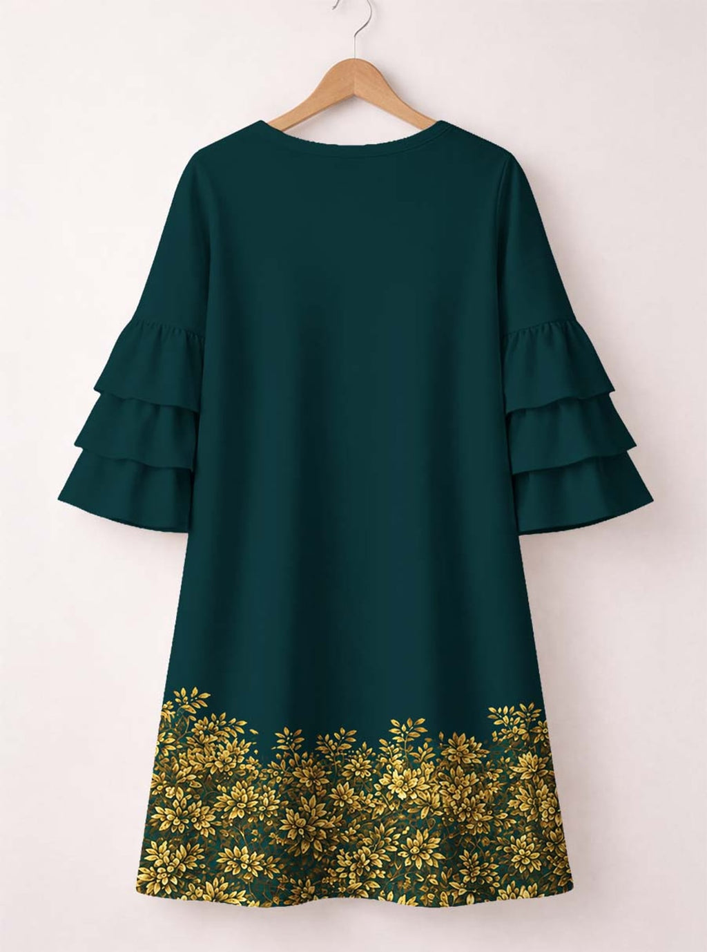 "Imara" Stacked Ruffle Sleeve Dress
