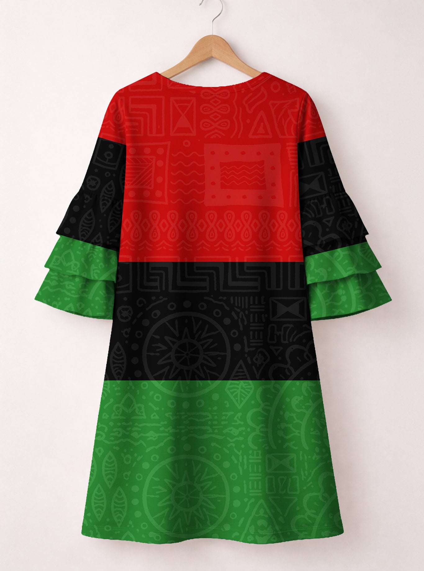 Unapologetic Stacked Ruffle Sleeve Dress