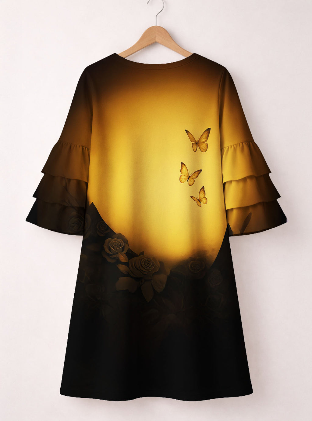 "Selah" Stacked Ruffle Sleeve Dress