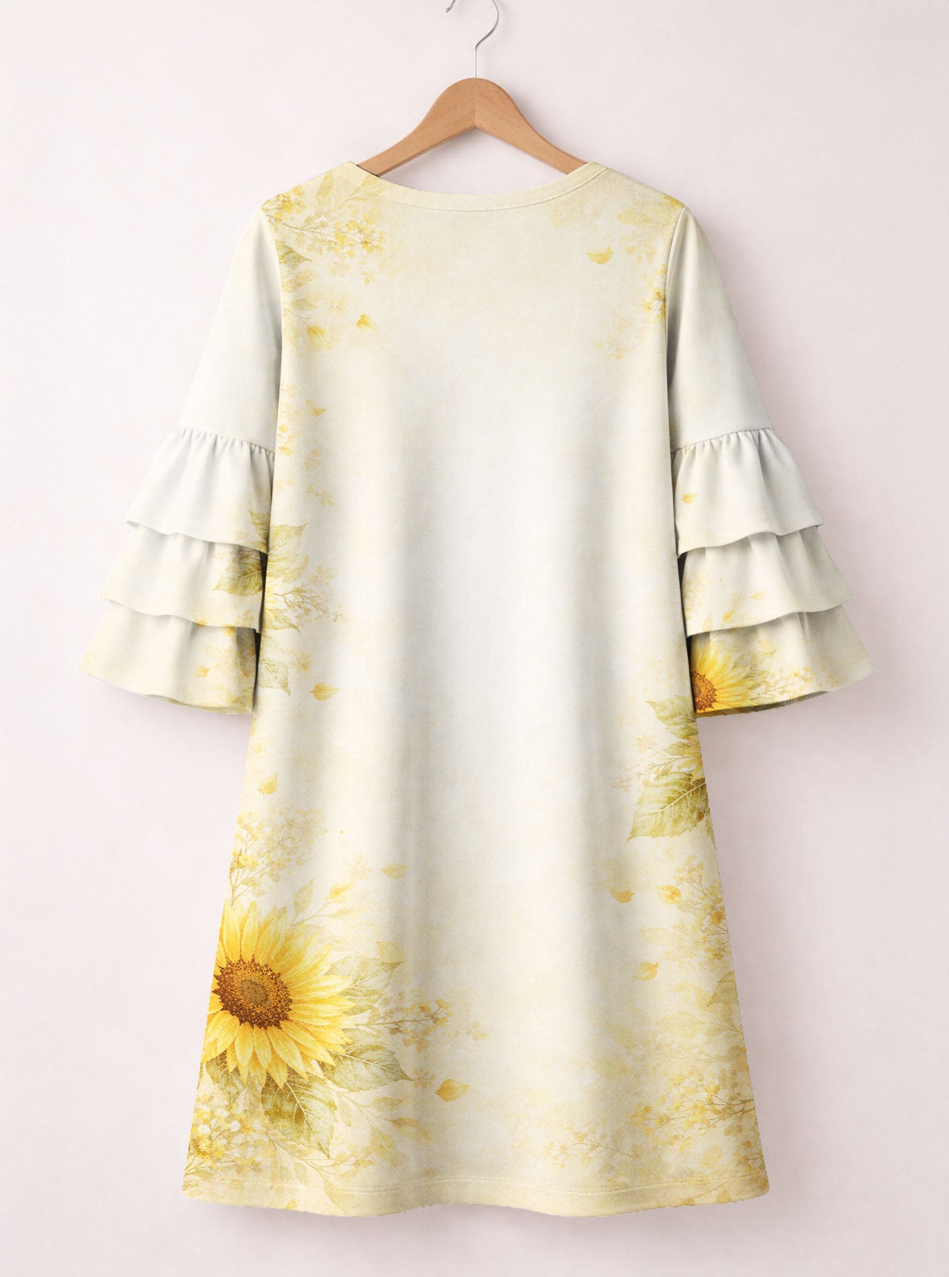 "Jua" Stacked Ruffle Sleeve Dress