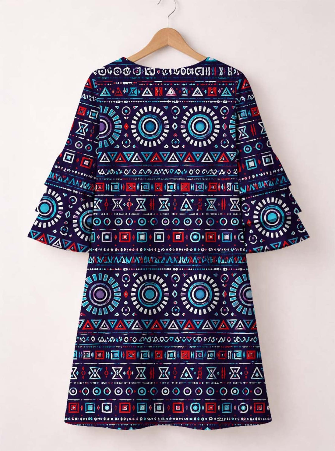 "Nia" Stacked Ruffle Sleeve Dress