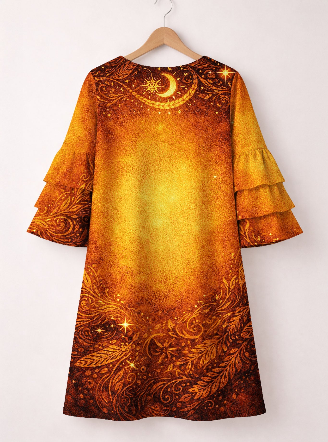 "Amara" Stacked Ruffle Sleeve Dress
