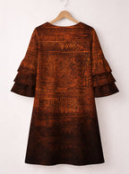 Black Girl Magic Stacked Ruffle Sleeve Dress