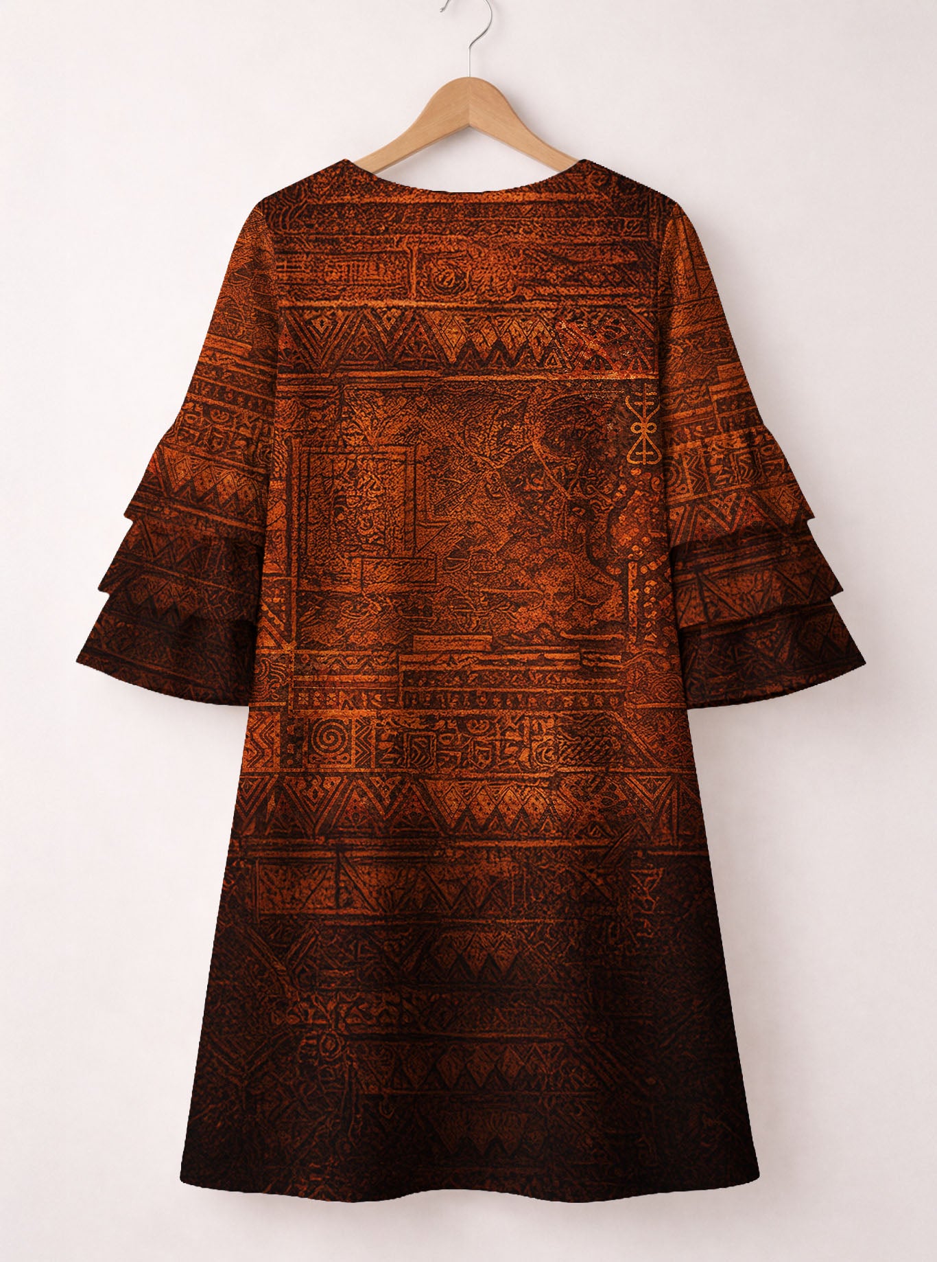 Black Girl Magic Stacked Ruffle Sleeve Dress