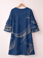 "Pwani" Stacked Ruffle Sleeve Dress