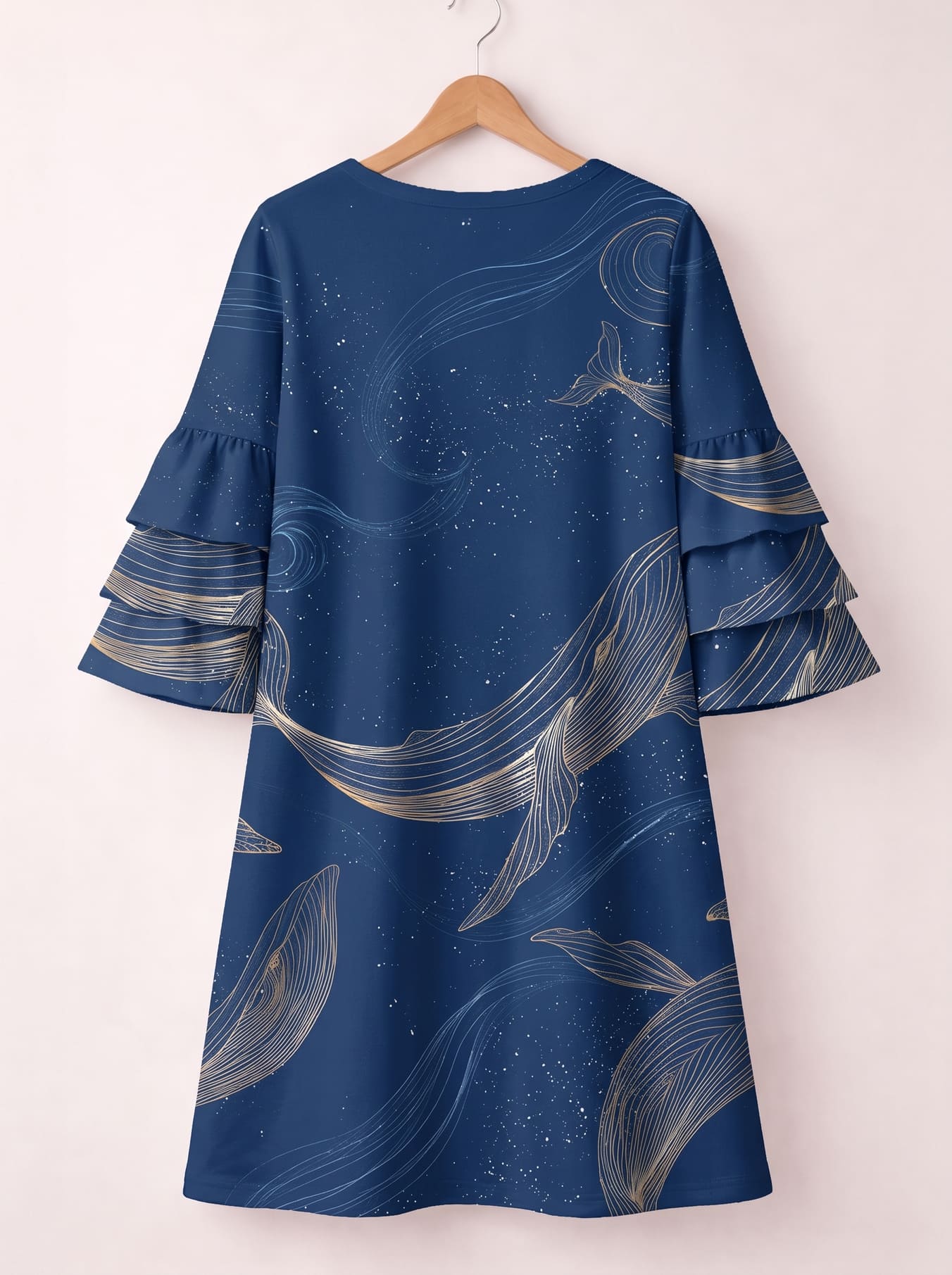 "Pwani" Stacked Ruffle Sleeve Dress