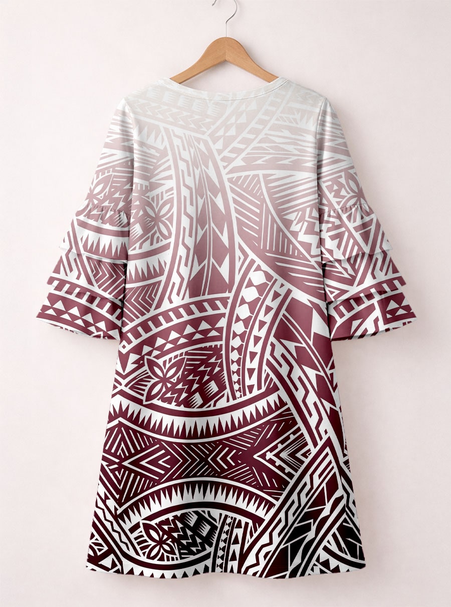 "Kapa" Stacked Ruffle Sleeve Dress
