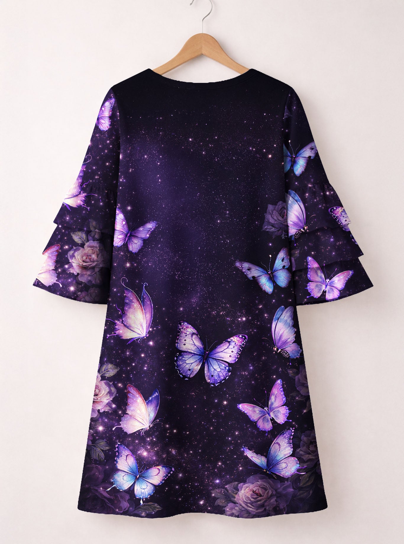 "Nyamekye" Stacked Ruffle Sleeve Dress