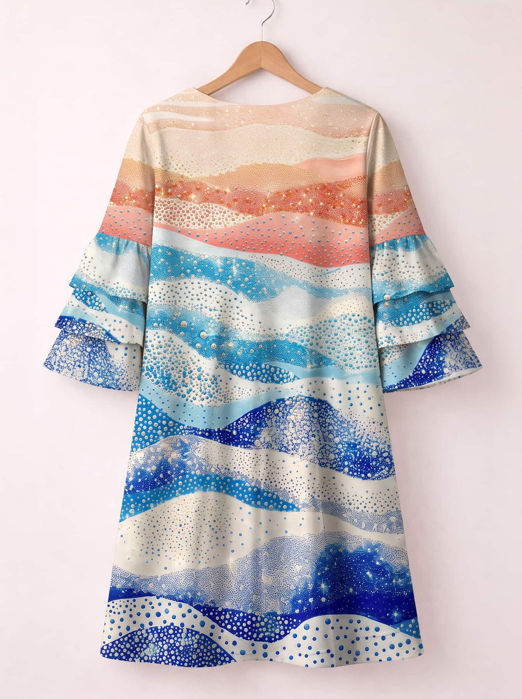 "Maji" Stacked Ruffle Sleeve Dress