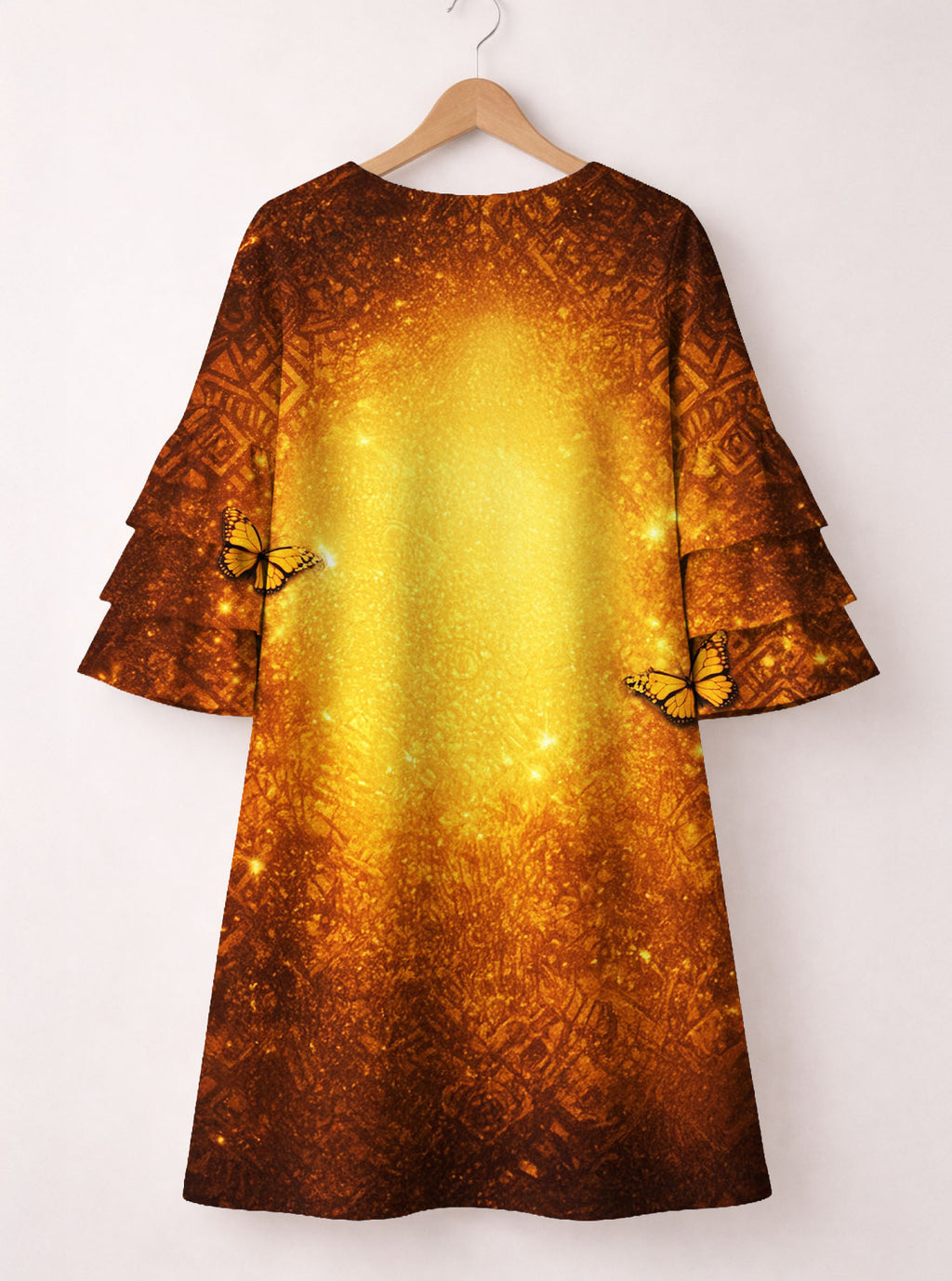 Affirmed Stacked Ruffle Sleeve Dress