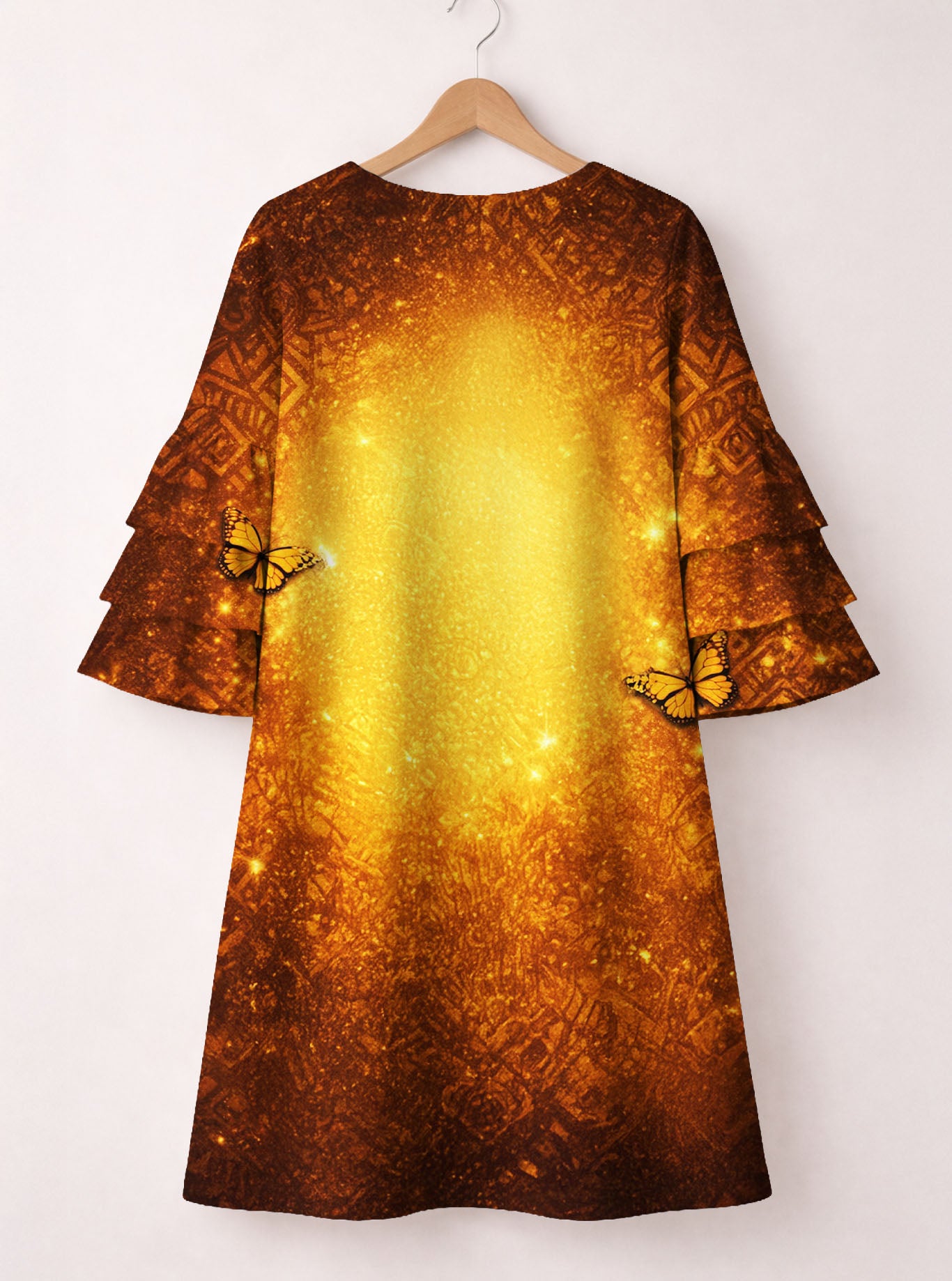 Affirmed Stacked Ruffle Sleeve Dress