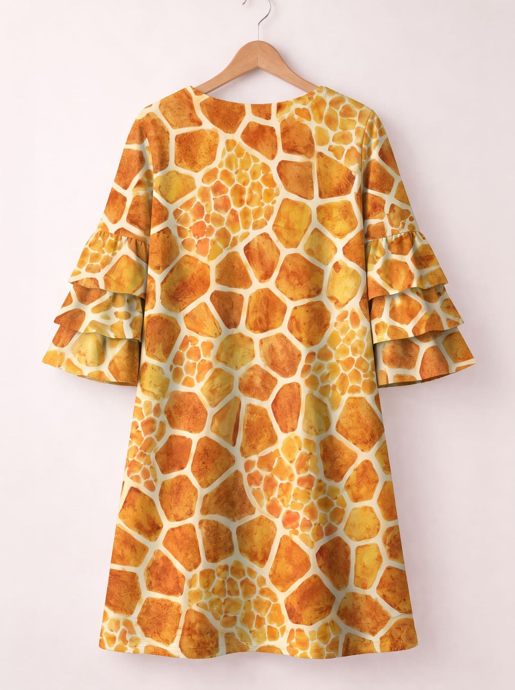 "Twiga" Stacked Ruffle Sleeve Dress