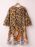 "Madoa" Stacked Ruffle Sleeve Dress