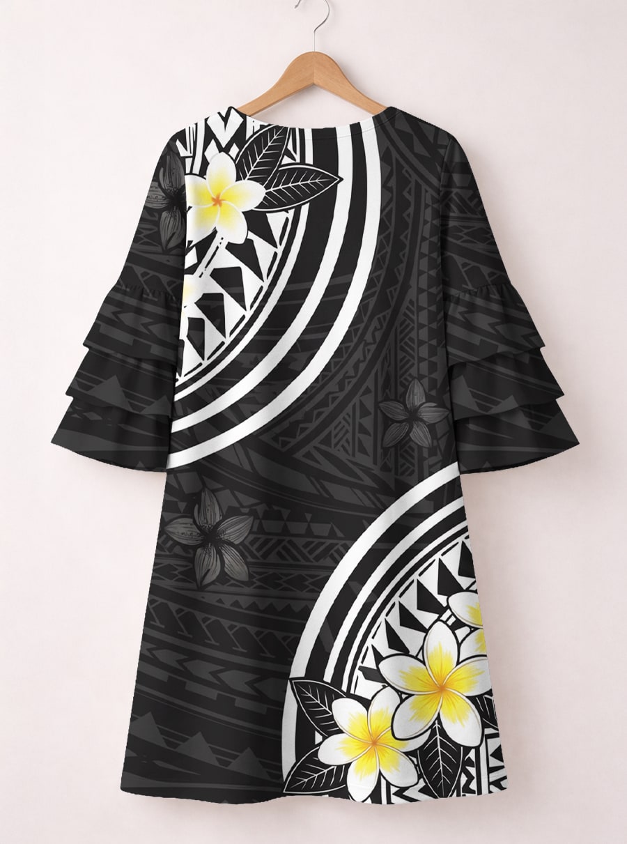 "Melia" Stacked Ruffle Sleeve Dress