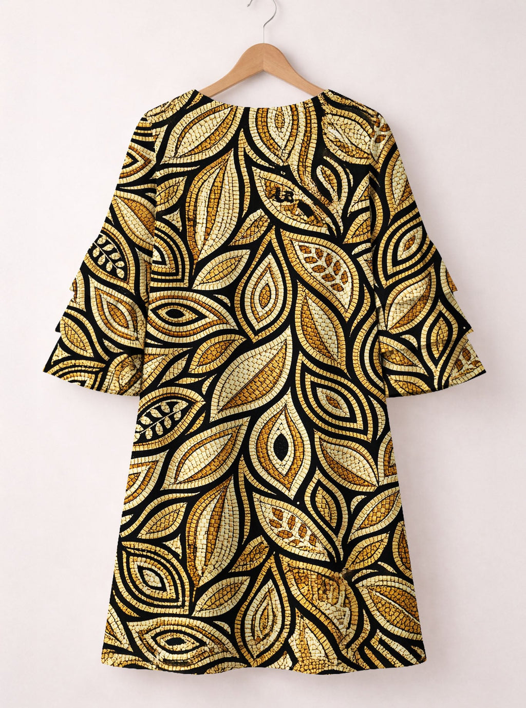 Ashanti Stacked Ruffle Sleeve Dress