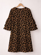 Mama Stacked Ruffle Sleeve Dress