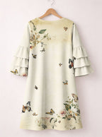 Gorgeous Black Queen Stacked Ruffle Sleeve Dress