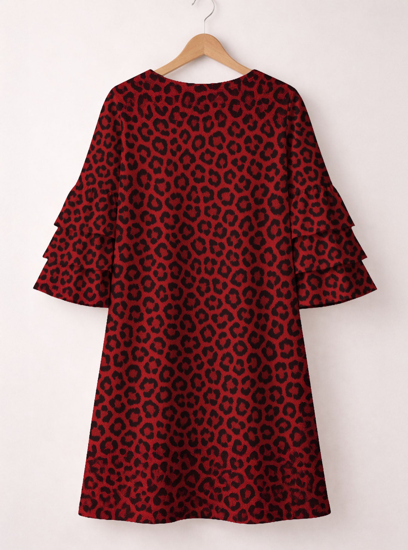 "Imani" Rouge Stacked Ruffle Sleeve Dress