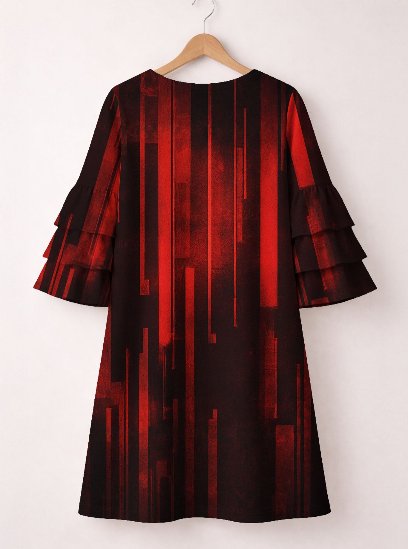 "Asante" Stacked Ruffle Sleeve Dress