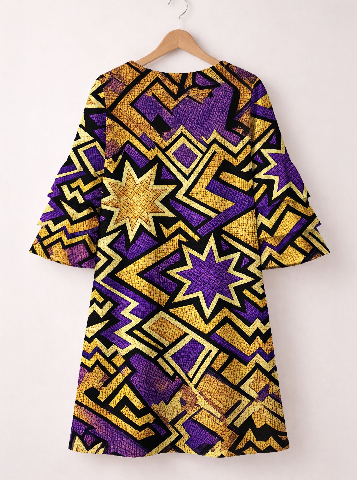 Sheba Stacked Ruffle Sleeve Dress